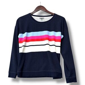 T by Talbots Striped Pullover Sweater M 90s Preppy Coastal Retro Sporty Y2K Chic